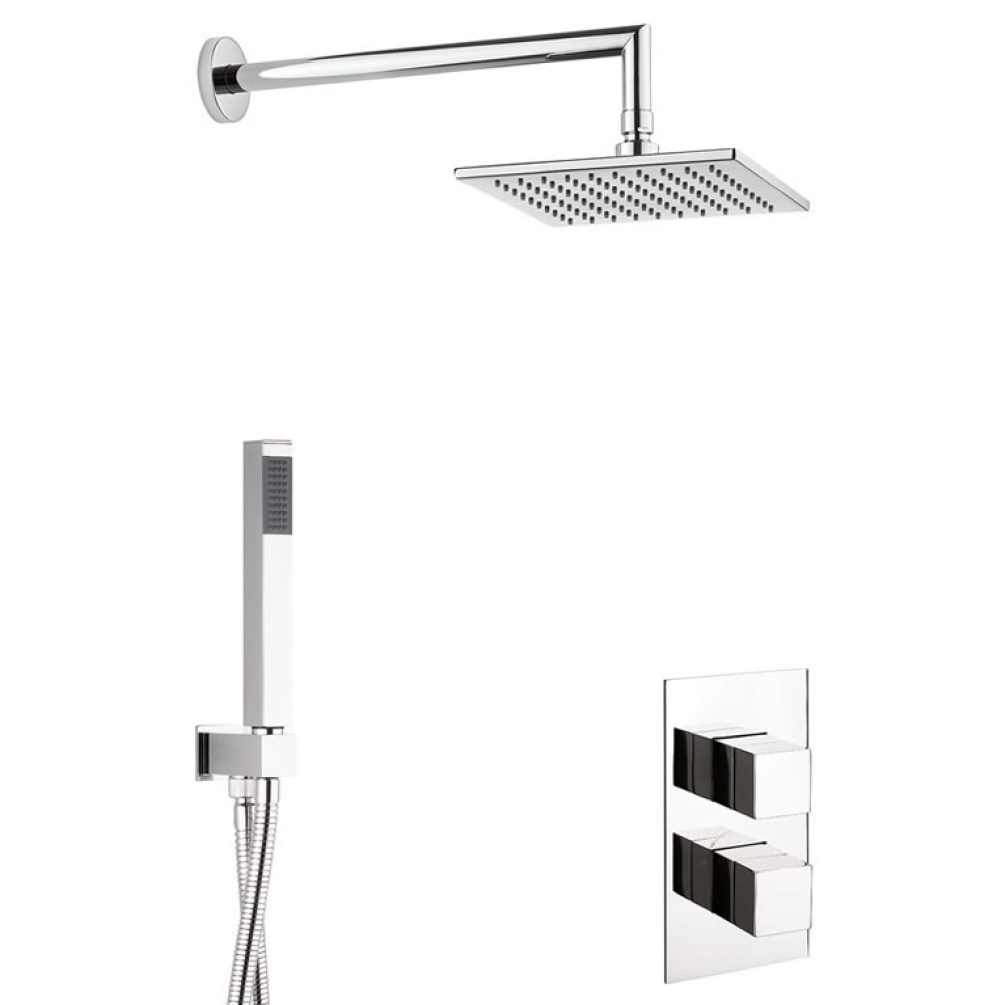 Cutout image of Crosswater Square Dual Outlet Shower Pack